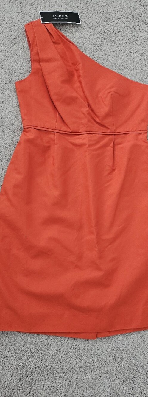 J. Crew Orange One-Shoulder Mini Skirt